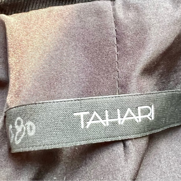 TAHARI Women's Crinkled Mid-Length Black Lightweight Rain Resistant Jacket - Picture 10 of 12